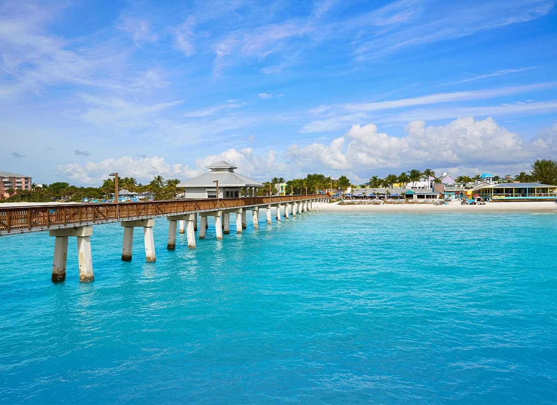 Fort Myers, FL - Fort Myers, Florida Beack Pier on a Nice Warm Day